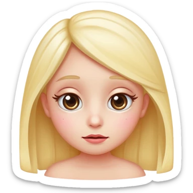 shy vanilla cream with big sparkling eyes and rosy cheeks sticker