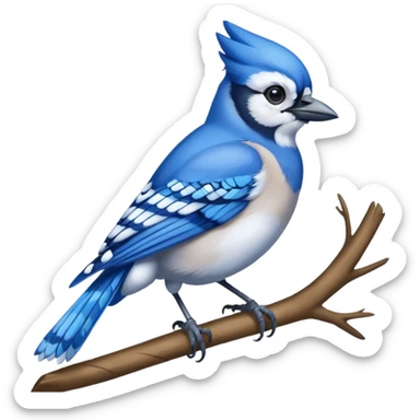 blue jay bird sticker