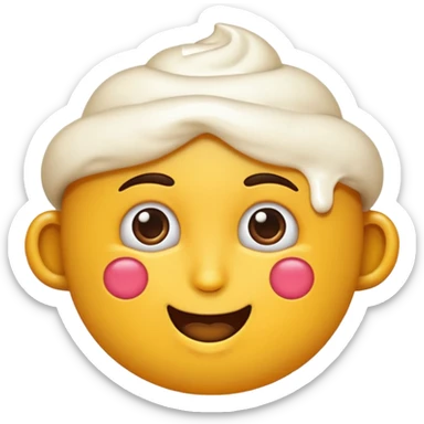 Emoji e panna in faccia sticker