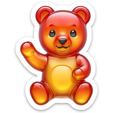 gomita de osito de colores sticker