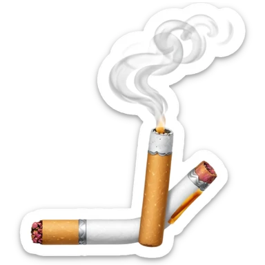 Cigarette smoking sticker