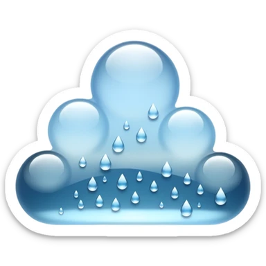 a close-up of a glass surface covered with small water droplets and light fog, as if from steam or humidity — some droplets sliding down slowly — soft reflections and blurred transparency give a realistic misty look — clean, glossy design with gentle lighting sticker