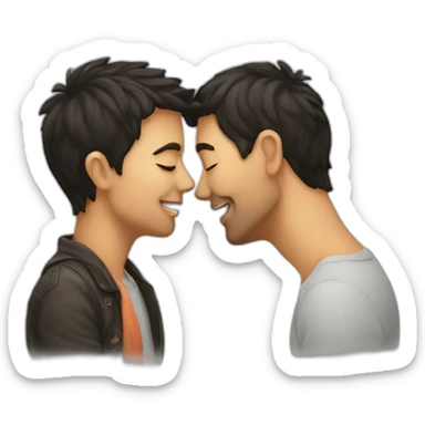 Kissing a partner sticker
