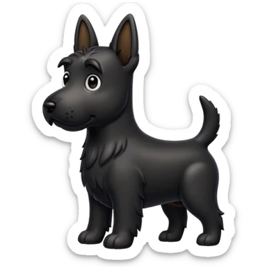 Scottie dog emoji sticker