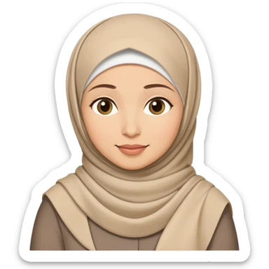 A contented Muslim mother sticker