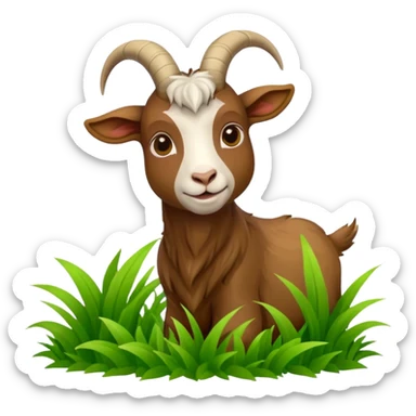 goat eating food sticker