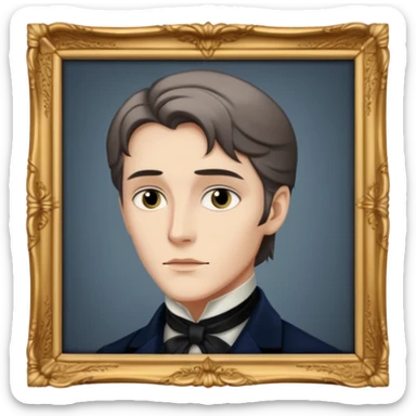Dorian Gray looks at his portrait sticker