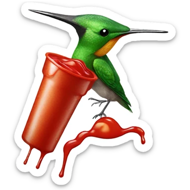 kolibri with ketchup sticker