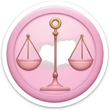 Pastel pink Libra symbol  sticker