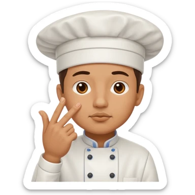 Chef kissing fingers sticker