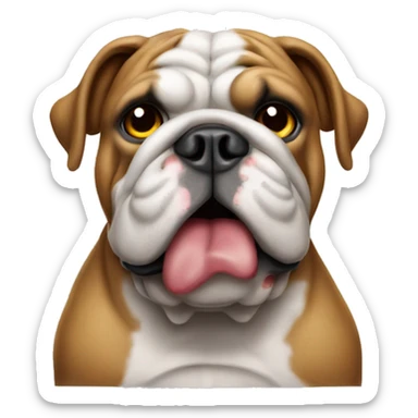 english bulldog no entry sign sticker