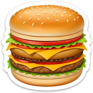 Xi'an Roujiamo Chinese hamburger with meat filling, simplified emoji style with bold outlines and bright colors, cartoon style stuffed flatbread sticker