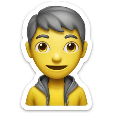 AN ALIEN IN YELLOW TSHIRT sticker