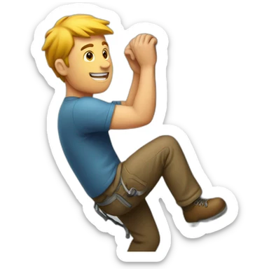 A man climbing  sticker