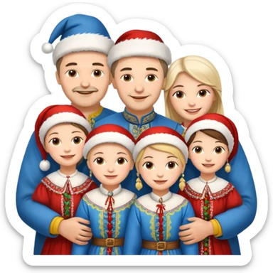  Ukrainian Christmas family gathering  sticker