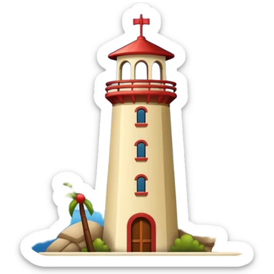 California Tower in San Diego, simple apple style emoji, no text, white background, inspired by reference photo, version 5 sticker