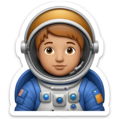 astronaut fat man sticker