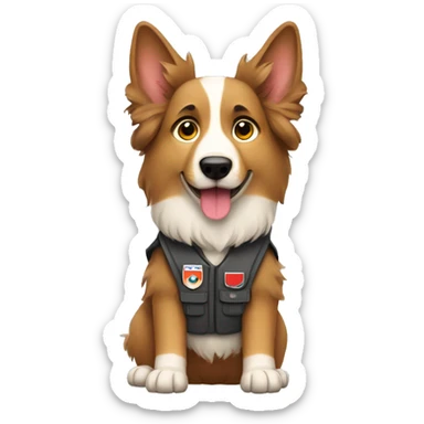 Austrian Shepherd Wearing a Service Vest sticker