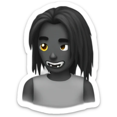 Black metalhead sticker