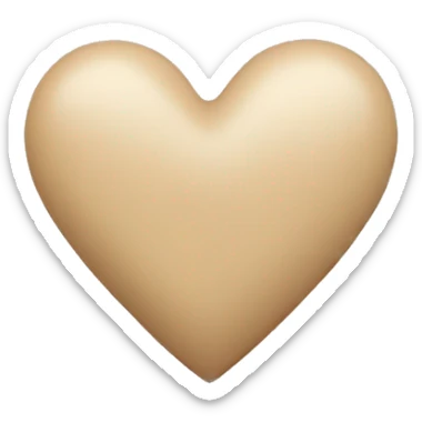 Beige heart  sticker