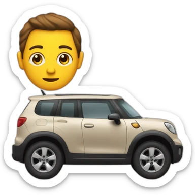 Un caca  avec des brat sur une mauto sticker