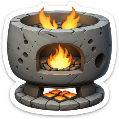 A Japanese stone forge sticker