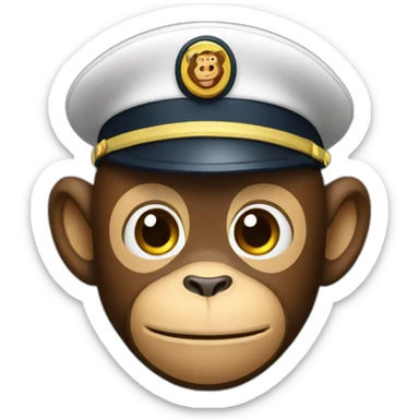 A monkey in a general's uniform sticker