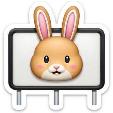 make a white billboard with the text “bun you” inside lt sticker