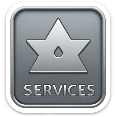 a signage that says "Services" sticker