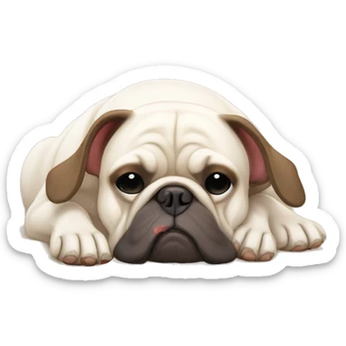 Bouledogue français qui dort  sticker