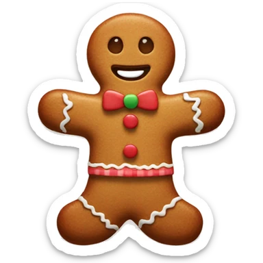 Gingerbread man sticker