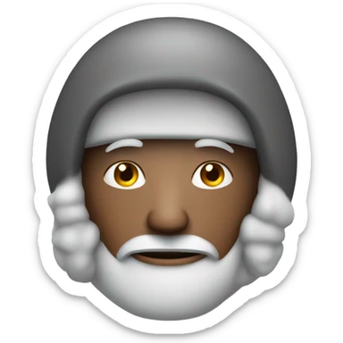 generate a iphone type man in antarctica sticker