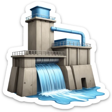hydroelectric power station sticker