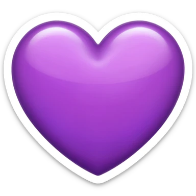 IOS's love letter emoji but with a purple heart instead of a red heart, closed sticker