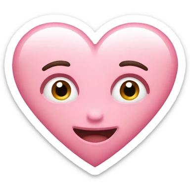 Heart color light pink sticker