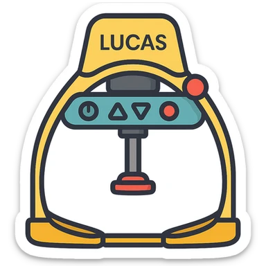 flat design style Lund University Cardiopulmonary Assist System (LUCAS) device sticker