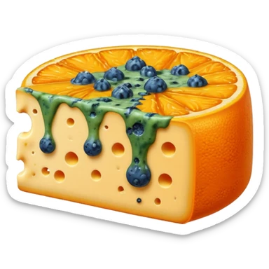 moldy orange cheese  sticker
