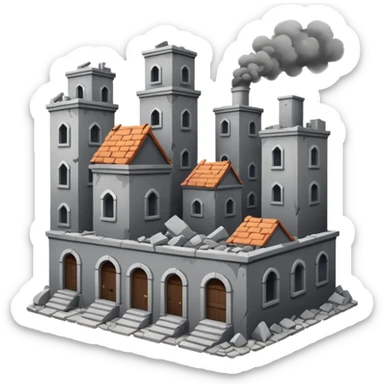 City being destroyed sticker