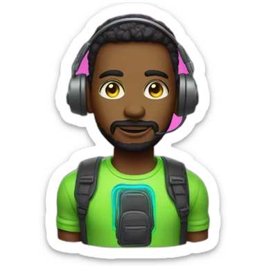 Focus Juicy booty neon sign style man sticker