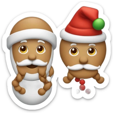 one of each santa and snowman and gingerbread sticker