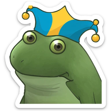 bottle labeled 'Baby Oil', cute and funny, bufo frog meme style sticker