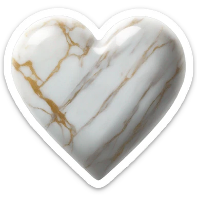 Marble heart sticker