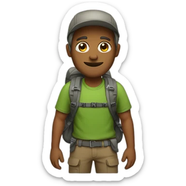 a hiker sticker