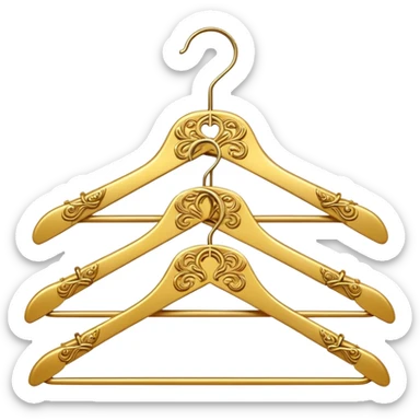 fancy clothes hangers sticker