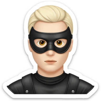 bdsm slave leather mask fullhead on man  sticker