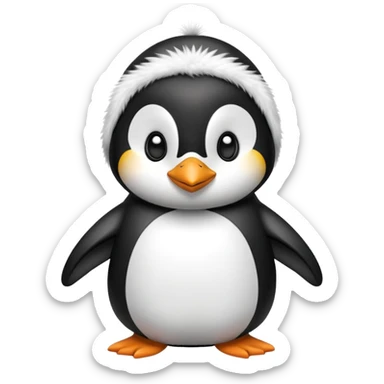 penguin with a penguin onesie  on￼ sticker