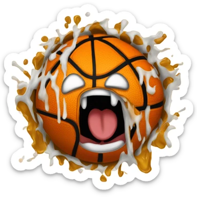 Basketball puked  sticker
