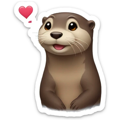 otter in love  sticker