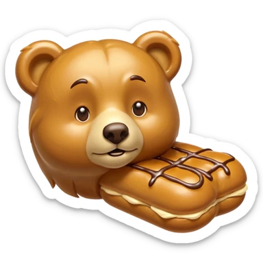 Butterscotch éclair like a bear sticker