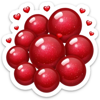 red glitter setor sticker
